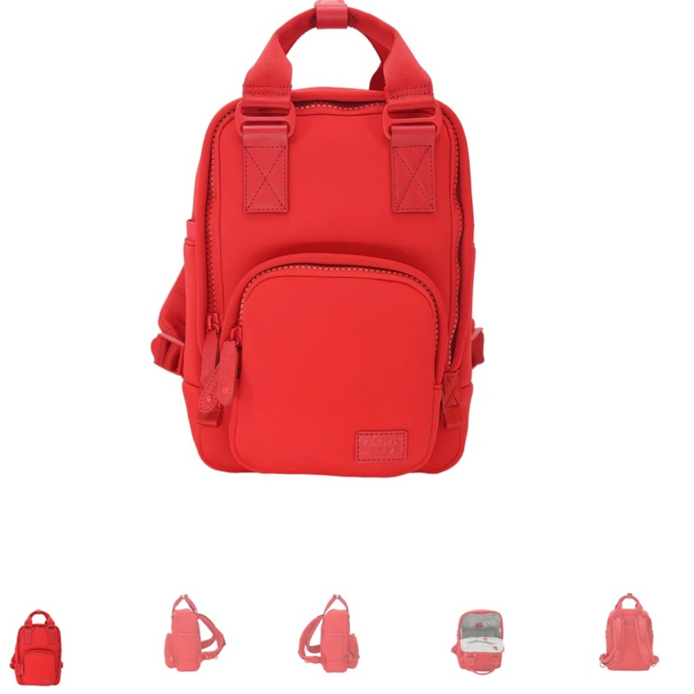 Pacific Mason CAMA Small Neoprene Elite Mini Backpack in Tomato New!